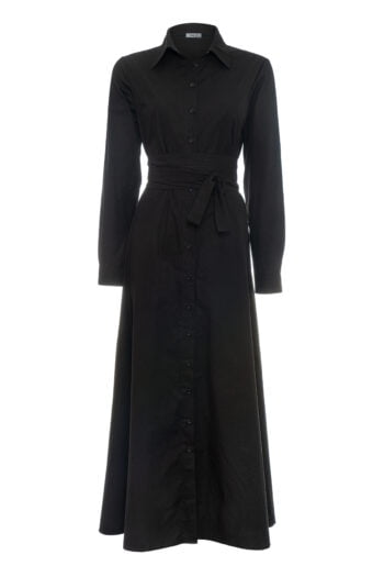 Maya Siyah Gömlek Elbise